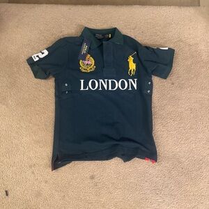 Polo by Ralph Lauren Green Polo with Yellow Crest “LONDON”